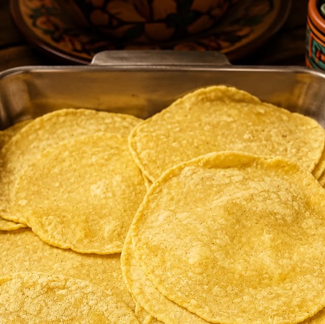 Fresh tortillas, hot off the comal